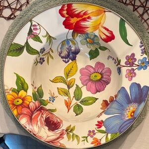 MacKenzie-Childs Flower Market Enamel Serving Bowl